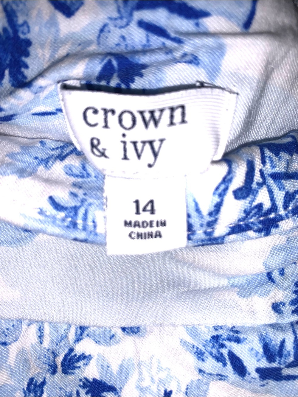crown & ivy White and Blue Toile Print Mini Skirt - Picture 6 of 6